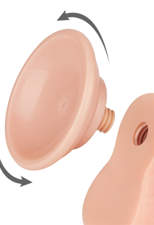 Realistyczne dildo z elastycznym rdzeniem i mocną przyssawką - 20 cm