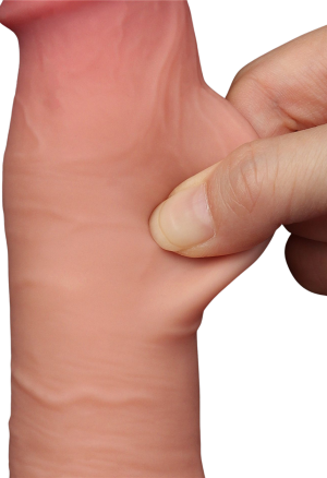 Realistyczne dildo z elastycznym rdzeniem i mocną przyssawką - 20 cm