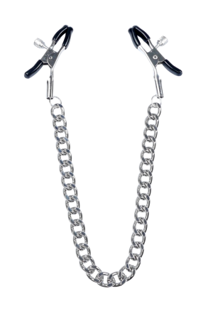 Wytrzymałe metalowe zaciski na sutki pokryte miękką gumą