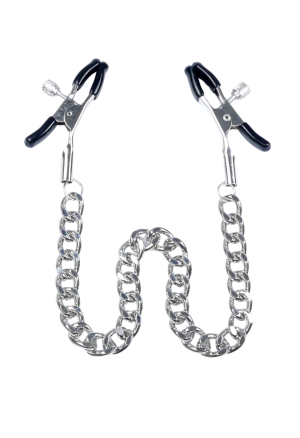 Wytrzymałe metalowe zaciski na sutki pokryte miękką gumą