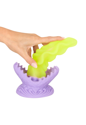 Podświetlane dildo z fantazyjnym designem i przyssawką - 22 cm