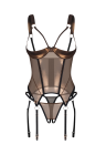 Zmysłowy gorset i otwarte stringi w złotym wydaniu