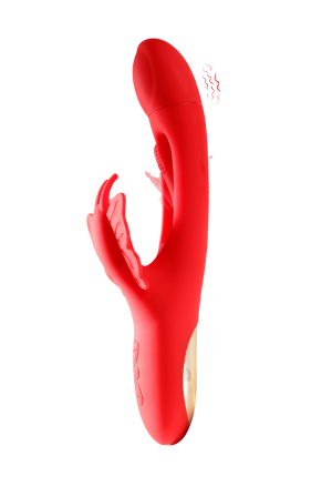 Podwójny wibrator z ruchomym języczkiem i wibracjami