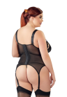 Podkreślający figurę gorset z odpinanymi miseczkami - Plus Size