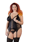 Podkreślający figurę gorset z odpinanymi miseczkami - Plus Size