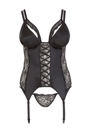 Podkreślający figurę gorset z odpinanymi miseczkami - Plus Size