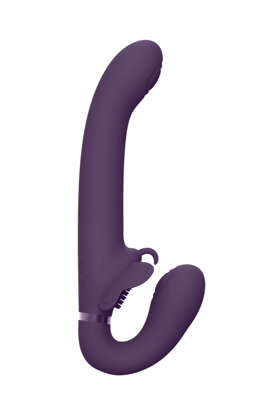 Strap-on bez uprzęży z potrójną stymulacją i niezależnym sterowaniem silników