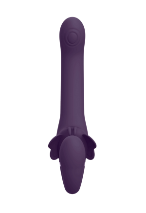 Strap-on bez uprzęży z potrójną stymulacją i niezależnym sterowaniem silników