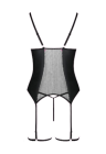 Kuszący komplet - gorset oraz stringi w kolorze czarnym