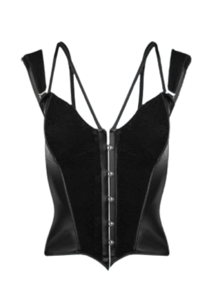 Gorset z koronką i odpinanymi ramiączkami