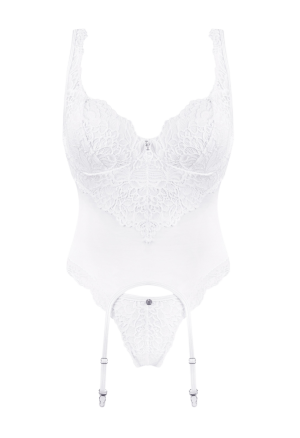 Koronkowy gorset w kolorze bieli