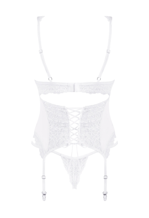 Koronkowy gorset w kolorze bieli