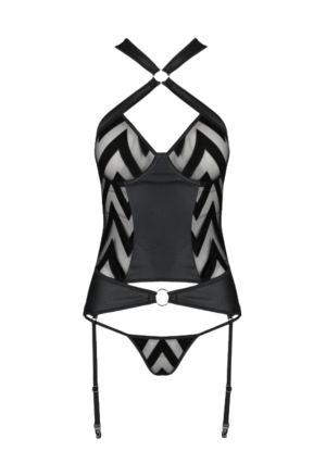 Czarny, klasyczny gorset w nowoczesnym wydaniu