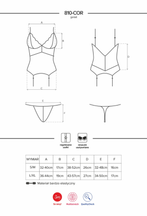 Biały, bogato ozdobiony koronką gorset