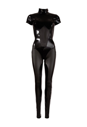 Wyjątkowo gorący kombinezon z suwakami w kroku i na sutkach