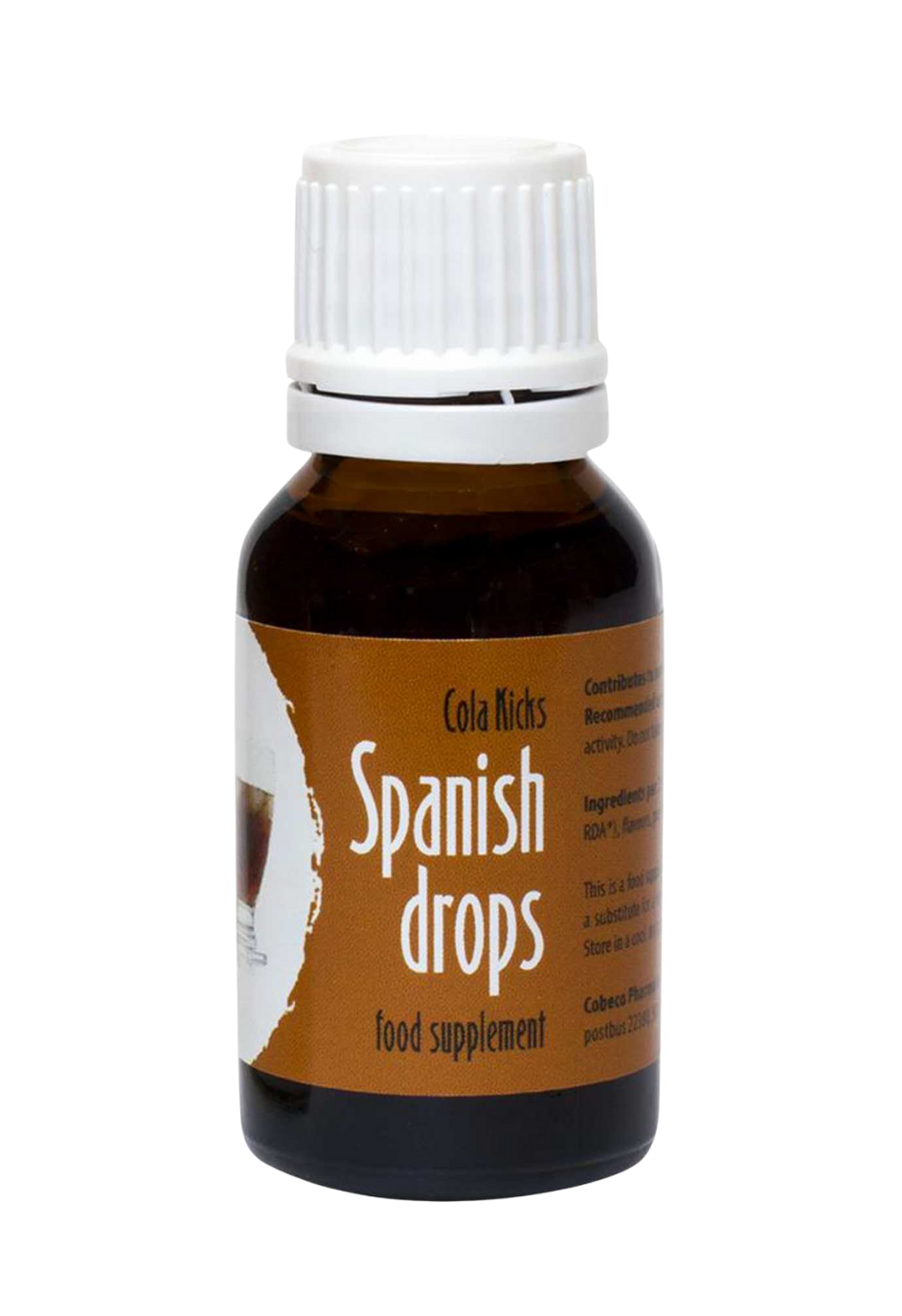 Energetyzujące krople pobudzające o smaku coli - 15 ml