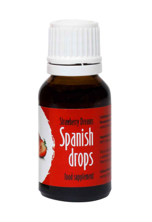 Energetyzujące krople pobudzające o smaku truskawki - 15 ml