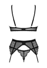 Czarny komplet bielizny z pasem do pończoch