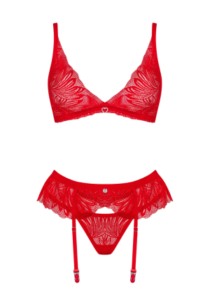 Uwodzicielski komplet bielizny z pasem do pończoch