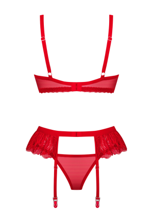 Uwodzicielski komplet bielizny z pasem do pończoch