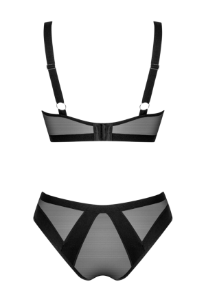 Zjawiskowy komplet bielizny z elementami  siateczki