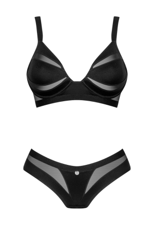 Zjawiskowy komplet bielizny z elementami  siateczki