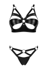 Czarny komplet bielizny z seksownymi wycięciami