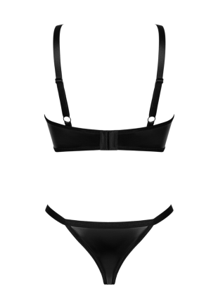 Czarny komplet bielizny z seksownymi wycięciami