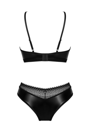 Komplet bielizny z materiału imitującego skórę