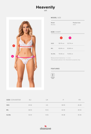 Zmysłowy komplet bielizny z białej, elastycznej koronki