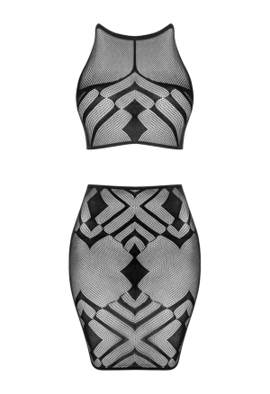 Seksowny zestaw top + spódniczka