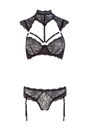 Wyjątkowa bielizna z ozdobnym, koronkowym kołnierzem