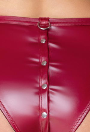 Powabny zestaw bielizny w kolorze czerwonym z elementami koronki