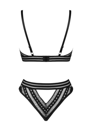 Kuszący komplet bielizny w kolorze czarnym