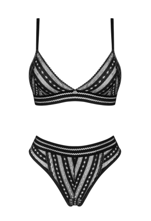 Kuszący komplet bielizny w kolorze czarnym