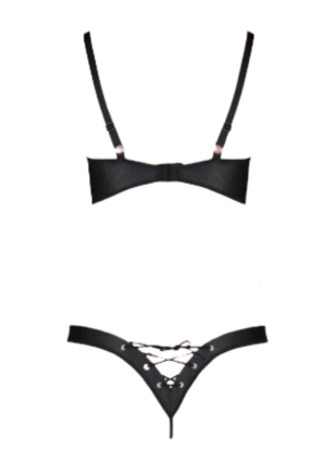 Fantazyjny komplet bielizny z otwartymi miseczkami