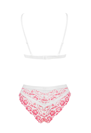 Koronkowy komplet bielizny w odcieniu różu