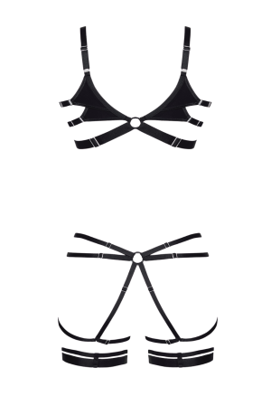 Komplet z otwartym krokiem i podwiązkami