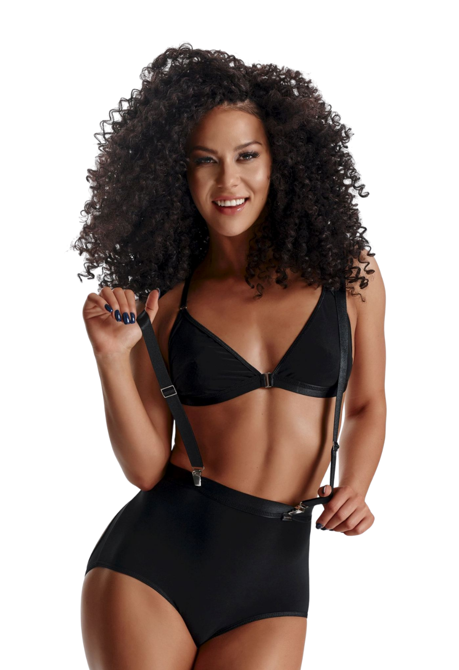 Uroczy komplet bielizny z szelkami