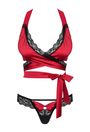 Seksowny komplet bielizny w kolorze wina