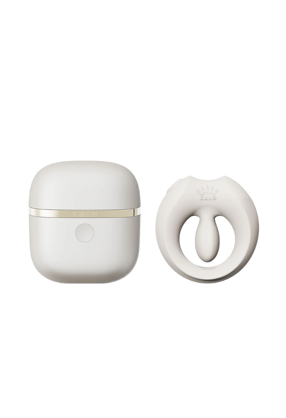 Biały pierścień wibrujący ze stymulacją łechtaczki i aplikacją mobilną