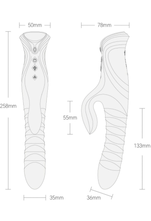 Pulsator z króliczkiem i funkcją podgrzewania