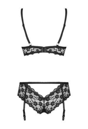 Koronkowy komplet z paskami do pończoch