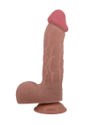 Realistyczne dildo z ruchomą skórą i przyssawką - 23 cm