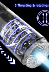 Automatyczny masturbator męski z ruchem rotacyjno-posuwistym oraz funkcją ssania