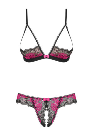 Uroczy komplet 2-częściowy z otwartymi stringami