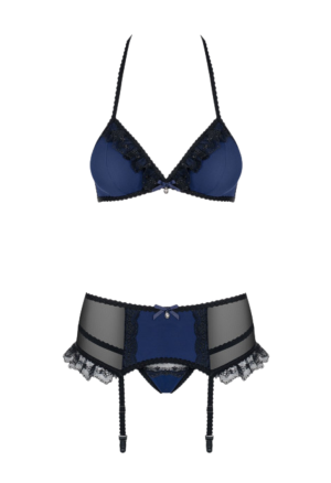 Zalotny, 3-częściowy komplet z koronkową falbanką