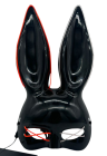 Maska króliczka deluxe z podświetleniem LED – czarna