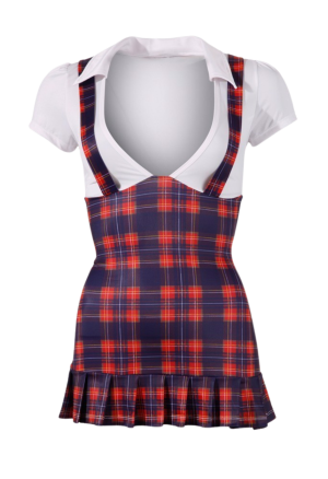 Kuse przebranie niegrzecznej uczennicy z zapięciem do pończoch