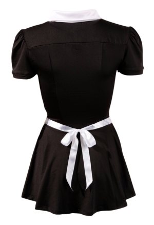 Kostium uroczej pokojówki z białym fartuszkiem